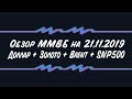 Обзор ММВБ на 21.11.2019 + Доллар + Золото + Brent + SNP500
