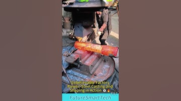 Unbelievable Factory Power! Steel Casting and Shaping in Action ⚙️🔥 #Machines #Technology