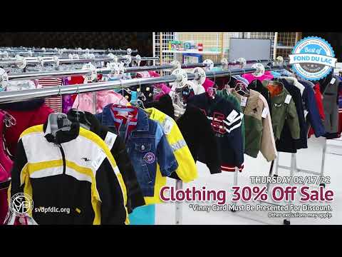 SVDP Fond du Lac: Clothing 30% Sale (02/17/22)