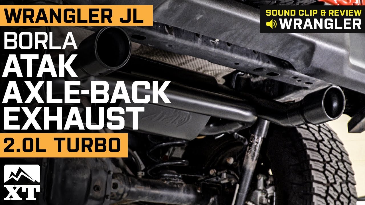 Jeep Wrangler JL  Borla ATAK Axle-Back Exhaust with Ceramic Black Tips  Sound Clip & Review - YouTube