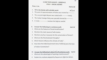 10th social fa2 question paper