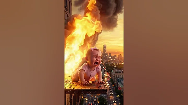 Baby Stuck on a Building On Fire 🏢😱 #shorts #babyrescue