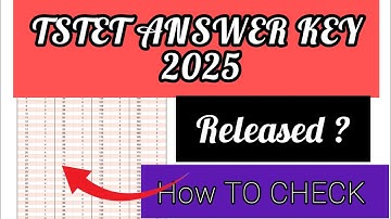 TS TET Answer Key 2025 | How To Check TS TET Answer Key 2025 |
