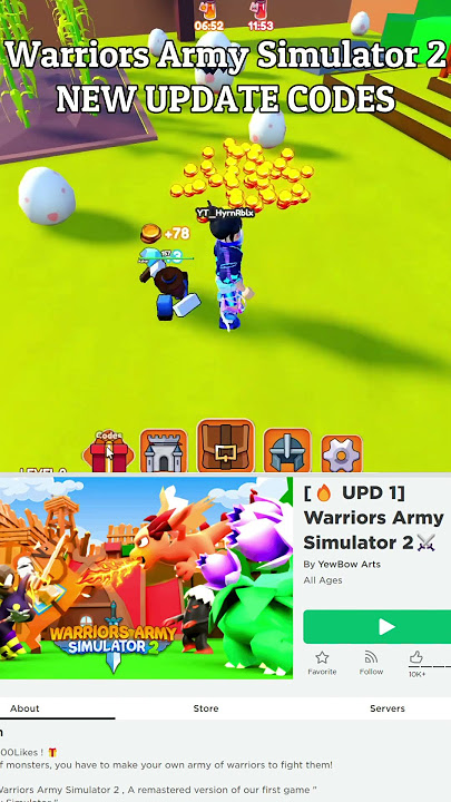 NEW!! (2023) 🔥 Roblox Warriors Army Simulator 2 Codes 🔥 ALL *UPDATE* CODES!  #shorts #roblox 