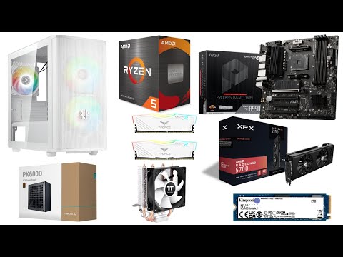 Ryzen 5 5500 + MSI PRO B550M-VC + RX 5700 + BITFENIX NOVA MESH M | Step by Step PC Build | 4K (2024)
