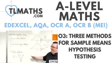 A-Level Maths: O3-02 Three Methods for Sample Means Hypothesis Testing