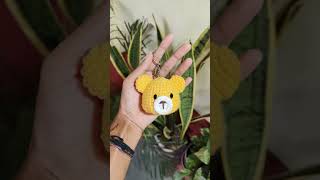 Warning: This bear may steal your heart 💕🤩 #crochet #crochetbear #handmade #cute #keychain