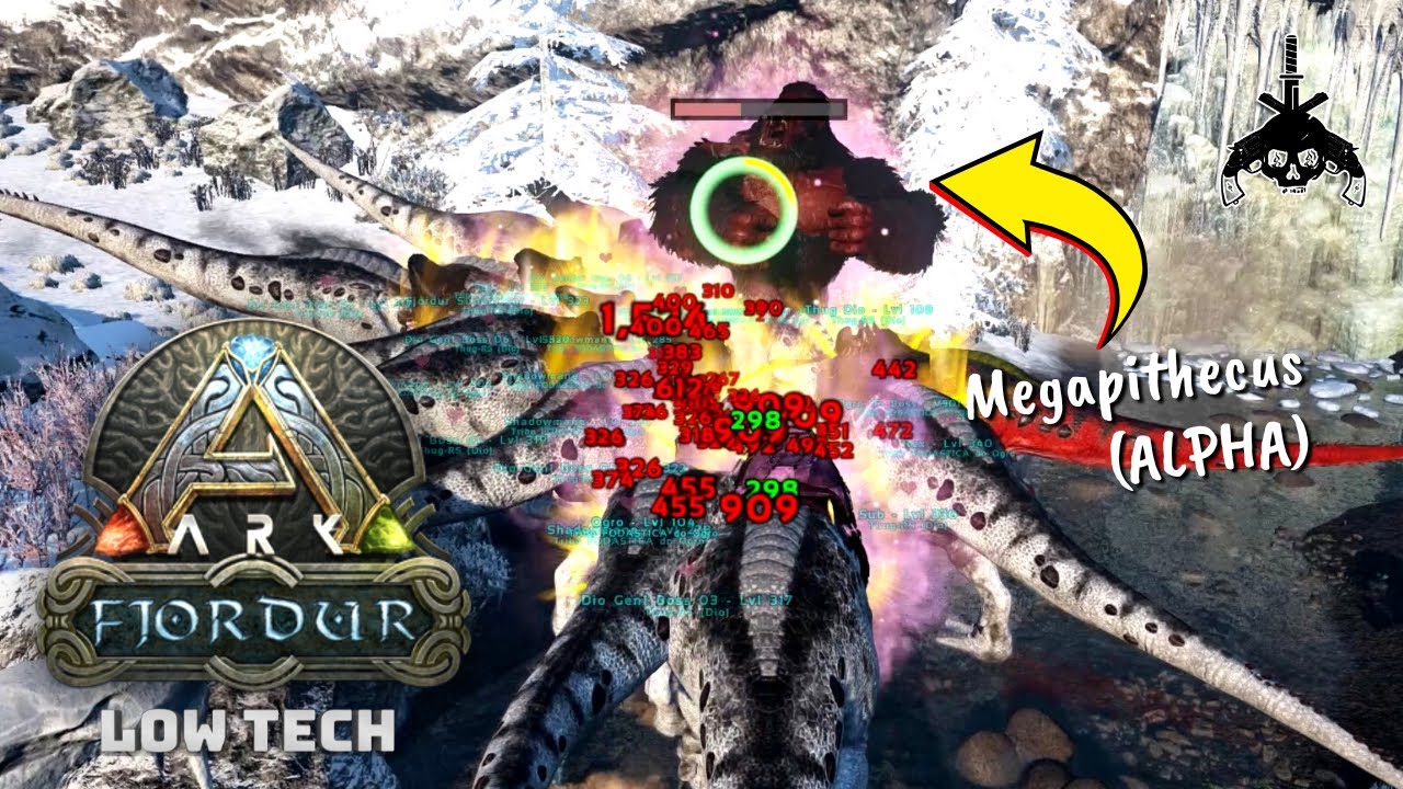 Megapithecus ALPHA - Mapa Fjordur - ARK Survival Evolved - YouTube