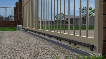 Install sliding driveway gates that run on a track