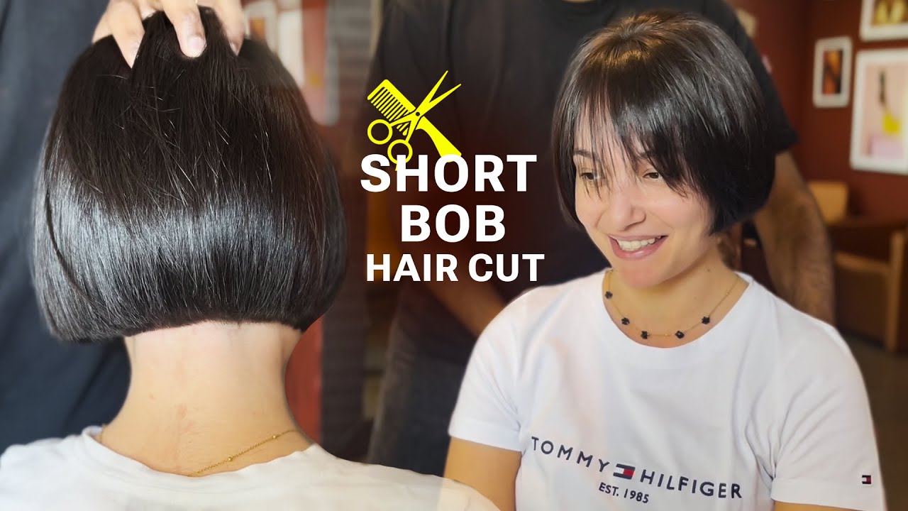 SHORT BOB HAIRCUT (hair tutorial) 