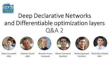 ECCV 2020 - Deep Declarative Networks (DDN) and Differentiable Optimization Layers - Q&A 2