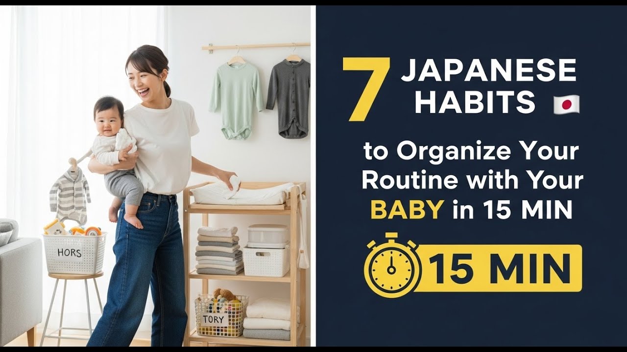 7 JAPANESE HABITS to ORGANIZE your ROUTINE with your BABY in just 15 MINUTES