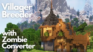 VILLAGER BREEDER WITH ZOMBIE CONVERTER | Minecraft Tutorial | Java [1.20.4]