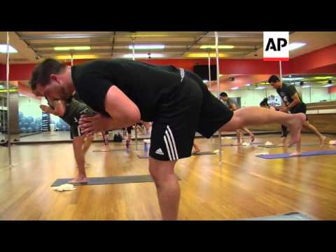 Men's Broga yoga craze so popular in California even the women are joining  