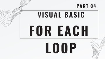 Visual Basic For Each Loop