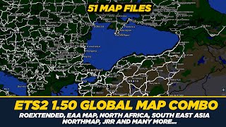 ETS2 1.50 Map Combo with Roextended, EAA, Southeast ASia and more | Setup Guide