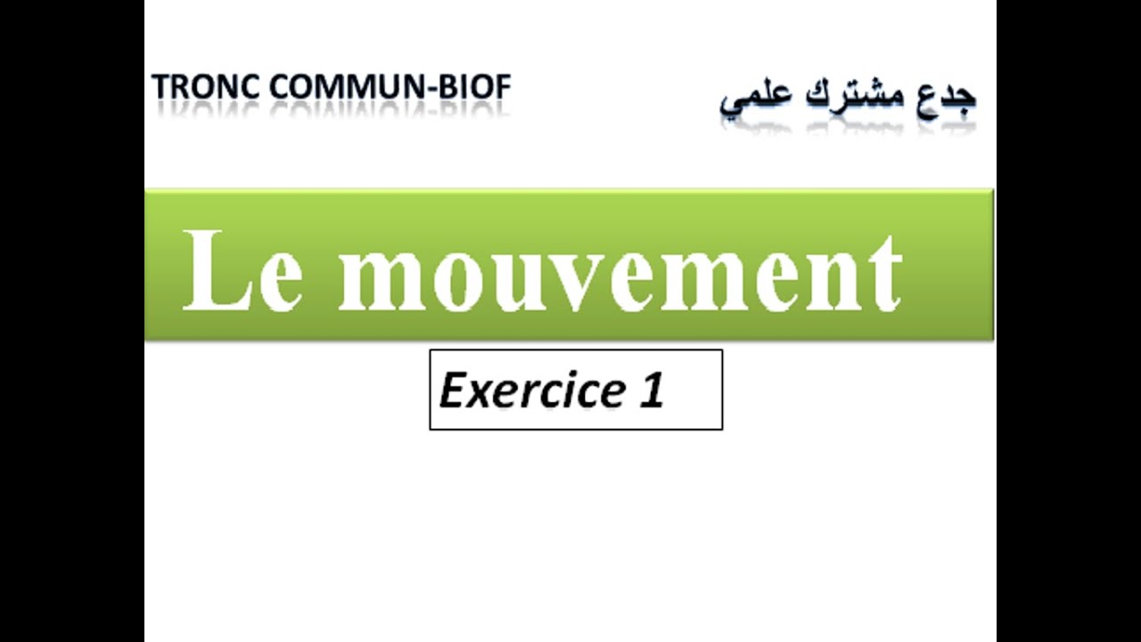 Le Mouvement Cours Et Exercices