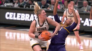 Kim Mulkey LIVID After Czinano ELBOWS Williams, NO FOUL Called | National Championship, LSU vs Iowa