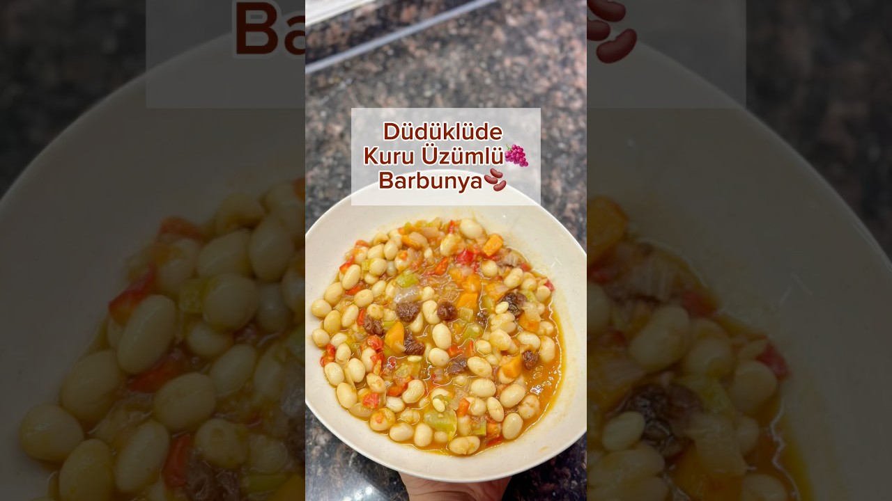 Düdüklüde Kuru Üzümlü Barbunya ???????? #pratiktarifler #akşamyemegi #recipe #yemektarifleri