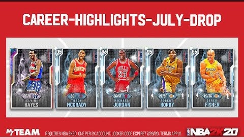 NBA 2K20 Myteam *career highlights locker code* (career-Highlights-July-Drop)