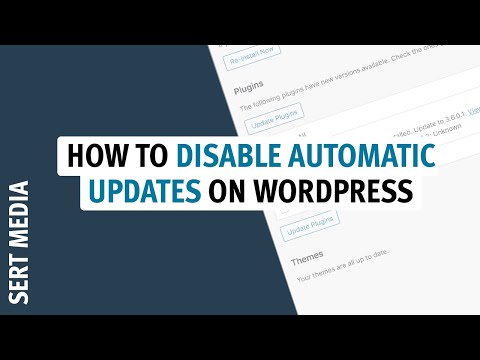How To Disable Automatic Updates In WordPress 2020 - Disable All Automatic Updates Without A Plugin