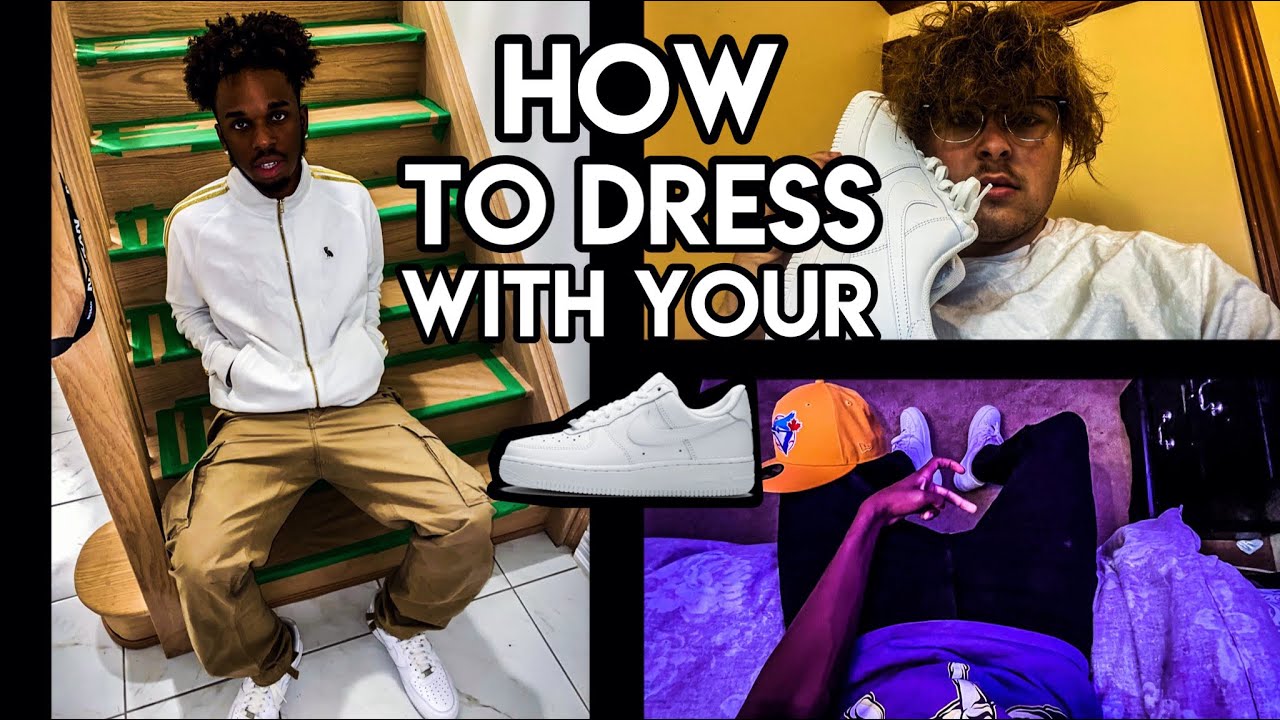 How To Dress With Your NIKE White AIR FORCE 1s! 💧👟 - YouTube