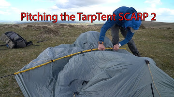 Pitching TarpTent Scarp 2 and setting it up ready for a wild camp on Dartmoor