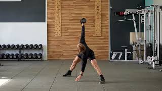 Straddle Stance DB Windmill