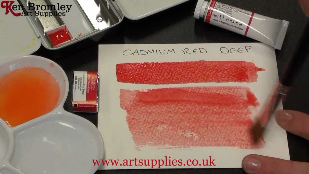 Winsor & Newton Artists' Water Colour paint Red 097 Series 4 YouTube