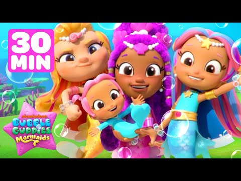 30 MINUTES of Super Bubble Guppies Mermaids Missions! w/ Molly, Zooli & Deema | Shimmer and Shine