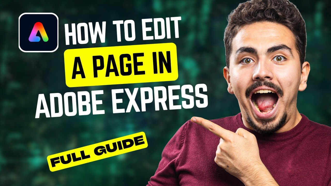 How to Edit a Page in Adobe Express [2026 Full Guide] - YouTube