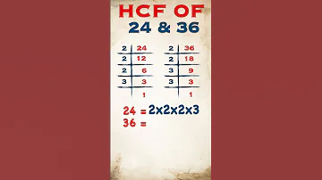 HCF Of 24 36 Shorts Short Hcf Viral Trending Hcf Lcm Public Maths Publicmaths 