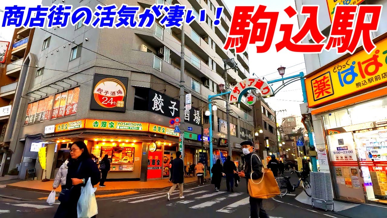 【4K60】駒込駅周辺を散策！東京都豊島区(Japan Walking around Komagome Station)
