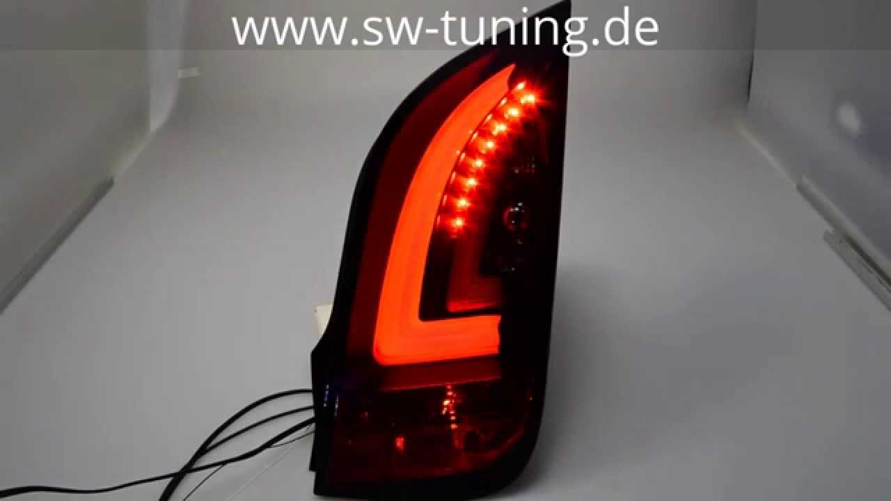 LED Rückleuchten swcelis für VW UP! Skoda 11-16 black/smoke Lightbar SW-Tuning - YouTube