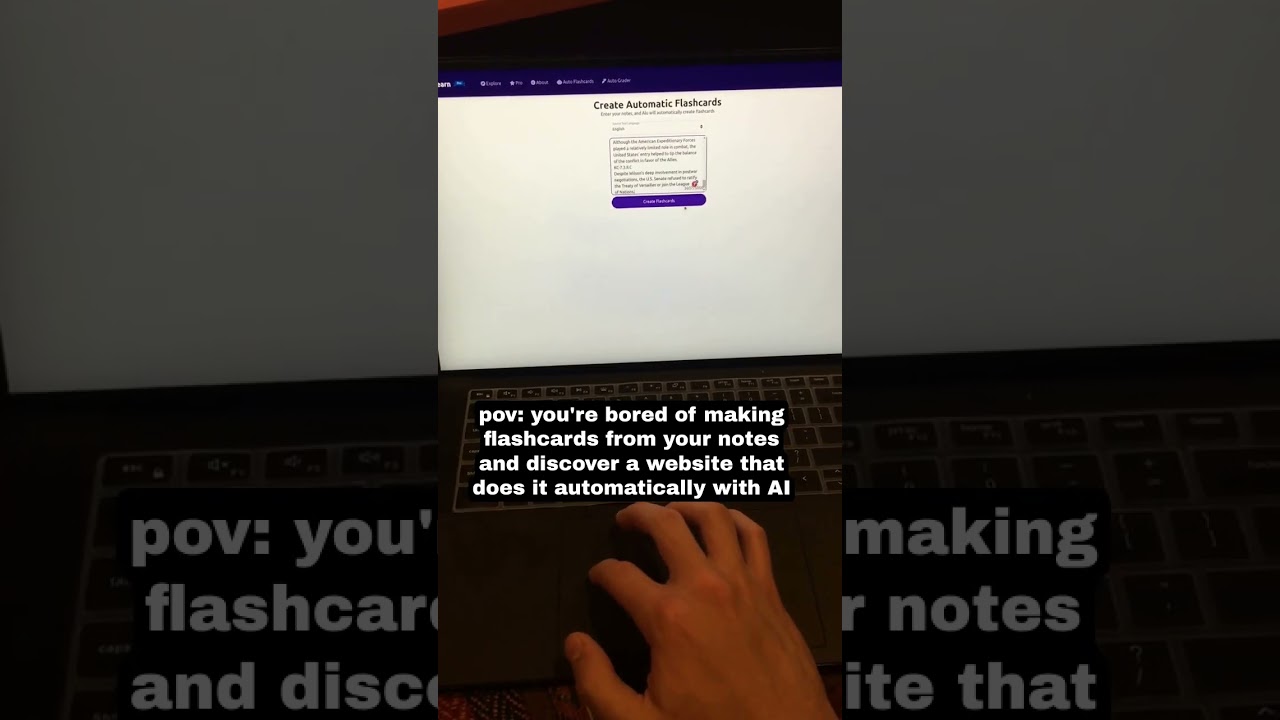 Create flashcards automatically with AI