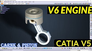 V6 Engine Design in Catia | Pistion  Assemble  | Advanced Assembly  | CATIA TUTORIALS