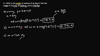 Statics: Problem 1-1 (Finding Weight)