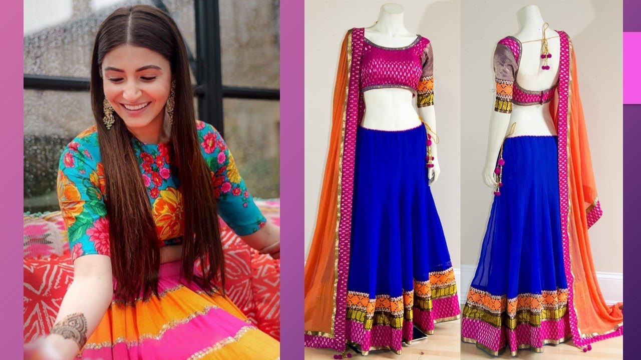 multicolor lehenga designs