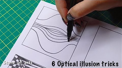 Very Easy!! 6 Optical illusion drawings/patterns/designs/tricks/abstract drawings step by step