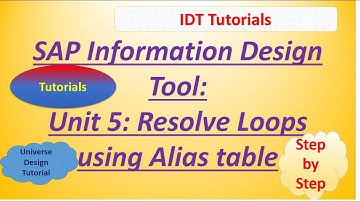 SAP IDT Unit 5 : Resolve Loops using Aliases: Practical Examples