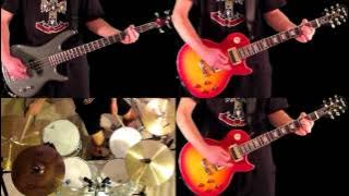 Nightrain Guns N' Roses Guitar Bass and Drum Cover