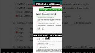 NPTEL CMOS Digital VLSI Design Week 2 Assignment Answers | noc26-ee85