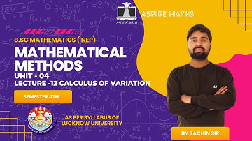 BSC MATHEMATICS: Mathematical Methods Unit 04 Lecture-12 - Lucknow University  #bsc #nep
