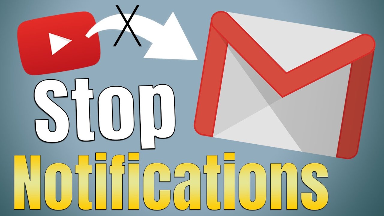 how to turn off email notifications for youtube