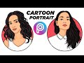 Cara Edit Vector Art | Cartoon Portrait Logo - Picsart Tutorial