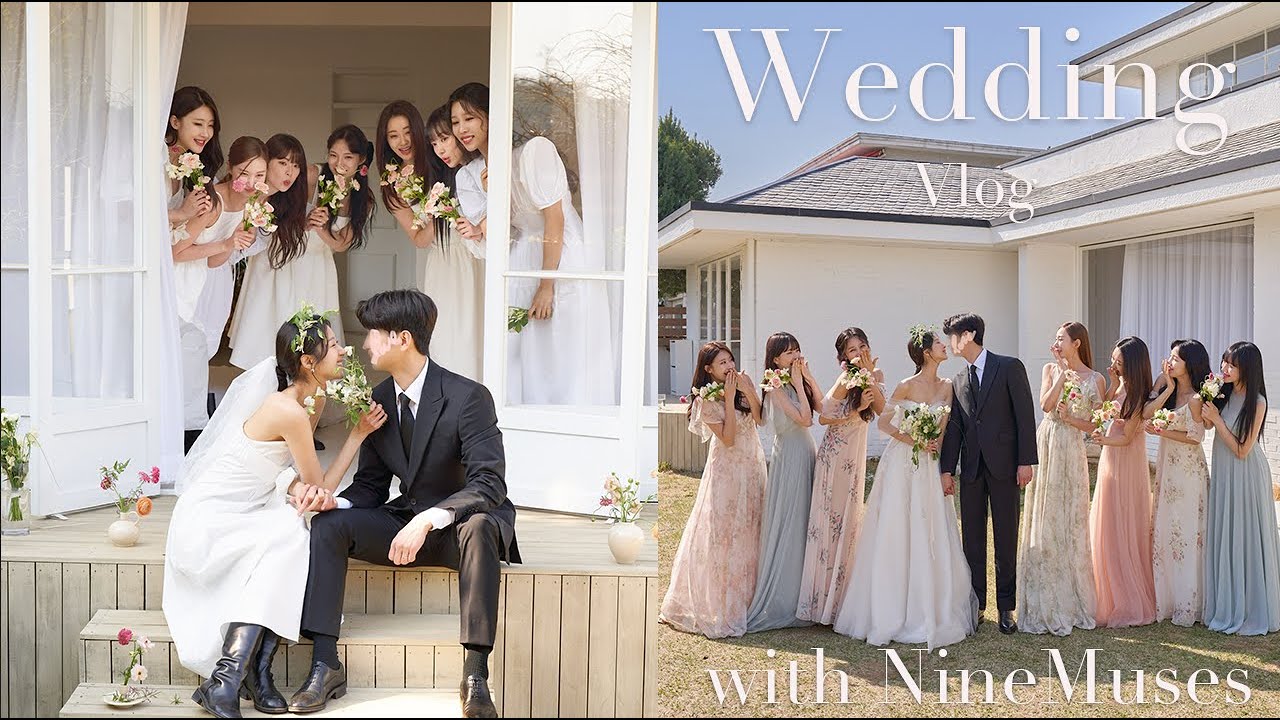 웨딩촬영 VLOGㅣ들러리촬영 with 나인뮤지스🌸ㅣ웨딩드레스 스튜디오ㅣ결혼준비 브이로그ㅣ브라이덜샤워ㅣ셀프웨딩