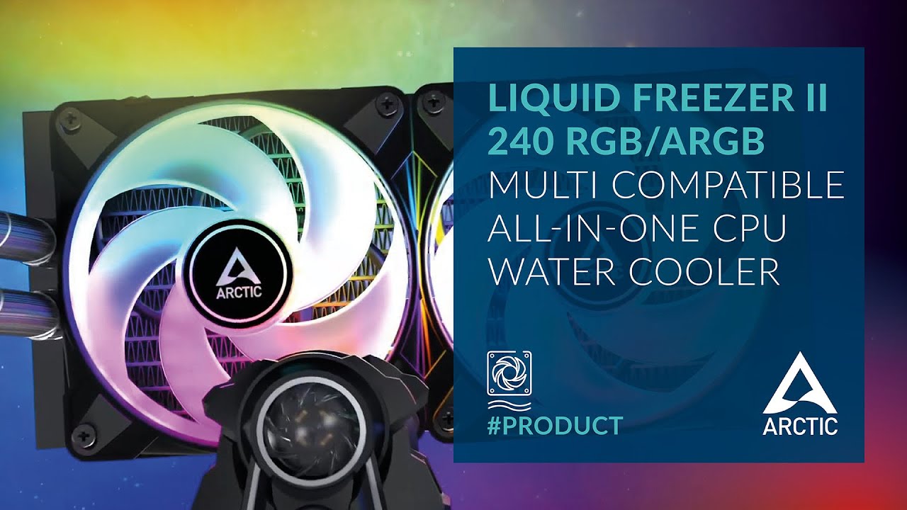  ARCTIC Liquid Freezer II 240 A-RGB - Multi-Compatible  All-in-one CPU AIO Water Cooler with A-RGB, Compatible with Intel & AMD,  PWM-Controlled Pump, CPU Cooler, AIO Cooler, CPU Liquid Cooler - Black 