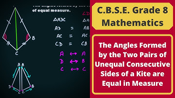 The Angles Formed by the Two Pairs of Unequal Consecutive Sides of a Kite are Equal in Measure