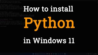 How to Download and Install Python Latest Version In Windows 11 Computer ( Step By Step Tutorial )
In this Step by Step Tutorial you will learn How to Download and Install Python Latest Version In Windows 11 Laptop / Computer.
Our Website
https://www.LearningLad.com
Social Media
Facebook https://www.facebook.com/LearningLad
Twitter https://www.twitter.com/LearningLadEdu
Instagram https://www.instagram.com/LearningLadOfficial How to Download and Install Python Latest Version In Windows 11 Computer ( Step By Step Tutorial )
