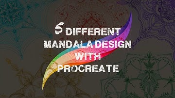 5 Different "MANDALA" design in Procreate ( iPad pro Time-lapse )
